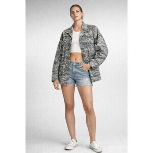 USAF ABU Digital Tiger Stripe Camo Jacket Women’s 18L Utility Coat Military BDU